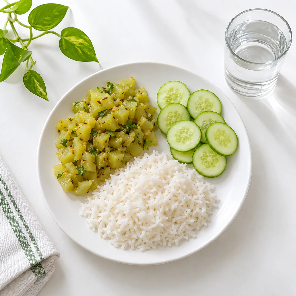 A simple home-cooked Indian meal