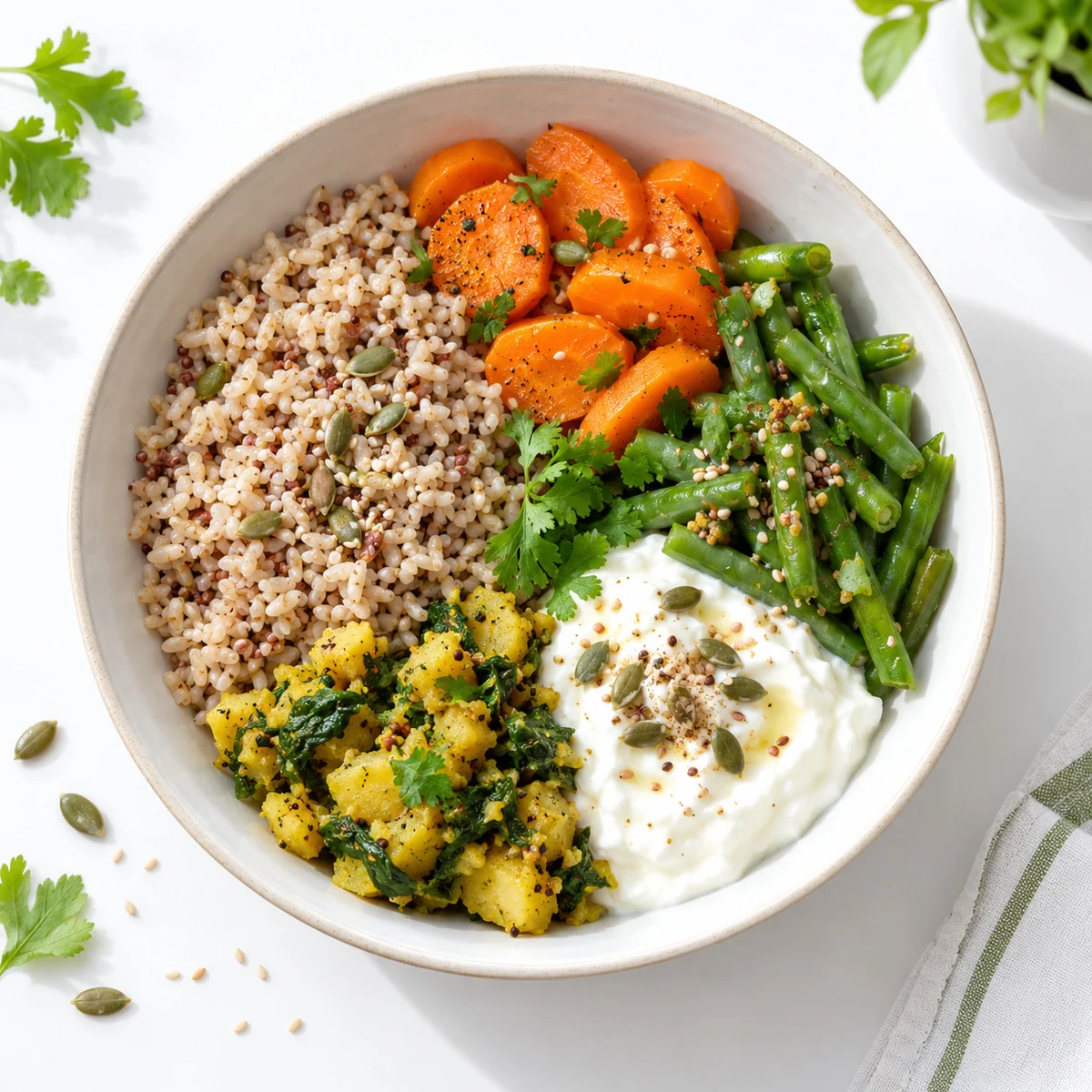 A nourishing bowl prepared with everyday ingredients